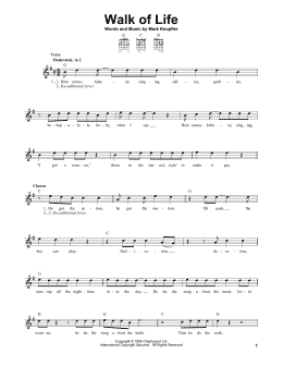 page one of Walk Of Life (Easy Guitar)