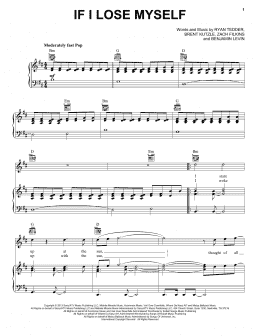 page one of If I Lose Myself (Piano, Vocal & Guitar Chords (Right-Hand Melody))
