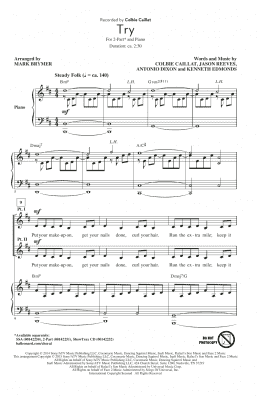 page one of Try (2-Part Choir)
