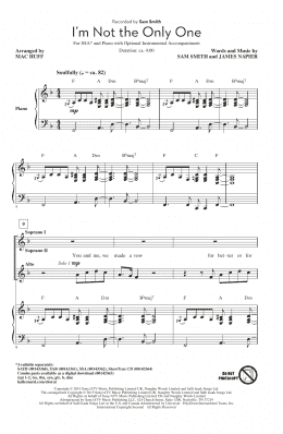 page one of I'm Not The Only One (SSA Choir)