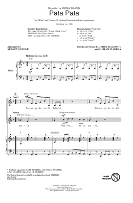 page one of Pata Pata (2-Part Choir)