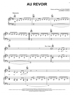 page one of Au Revoir (Piano, Vocal & Guitar Chords (Right-Hand Melody))