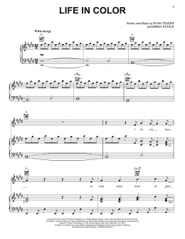 page one of Life In Color (Piano, Vocal & Guitar Chords (Right-Hand Melody))