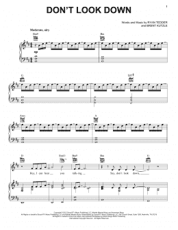 page one of Don't Look Down (Piano, Vocal & Guitar Chords (Right-Hand Melody))