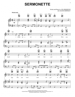page one of Sermonette (Piano, Vocal & Guitar Chords (Right-Hand Melody))