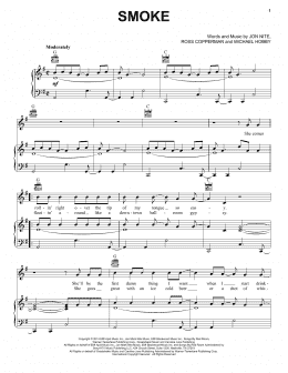 page one of Smoke (Piano, Vocal & Guitar Chords (Right-Hand Melody))