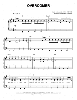 page one of Overcomer (Easy Piano)
