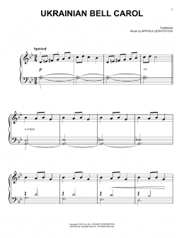 page one of Ukrainian Bell Carol (Very Easy Piano)