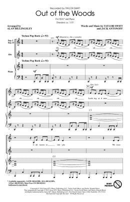page one of Out Of The Woods (SSA Choir)