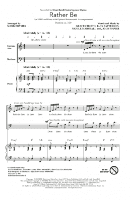 page one of Rather Be (SAB Choir)