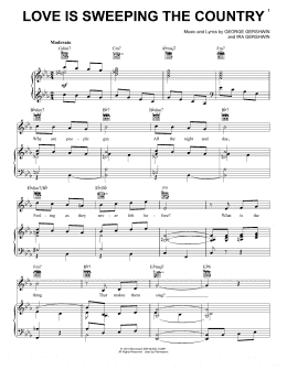 page one of Love Is Sweeping The Country (Piano, Vocal & Guitar Chords (Right-Hand Melody))