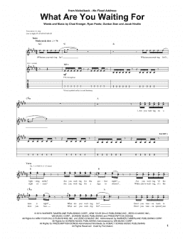 page one of What Are You Waiting For (Guitar Tab)
