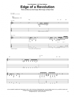 page one of Edge Of A Revolution (Guitar Tab)