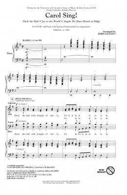 page one of Carol Sing! (SATB Choir)
