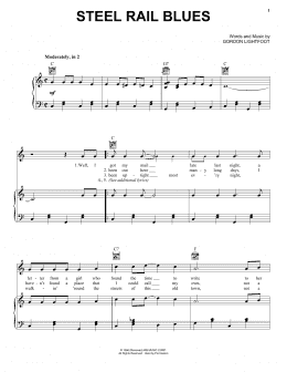page one of Steel Rail Blues (Piano, Vocal & Guitar Chords (Right-Hand Melody))