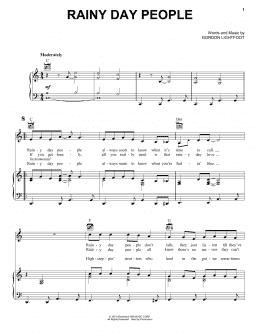 page one of Rainy Day People (Piano, Vocal & Guitar Chords (Right-Hand Melody))