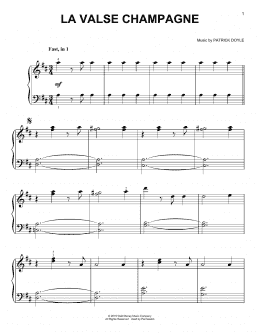 page one of La Valse Champagne (Easy Piano)