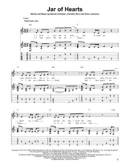 page one of Jar Of Hearts (Solo Guitar)