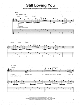 page one of Still Loving You (Guitar Tab (Single Guitar))