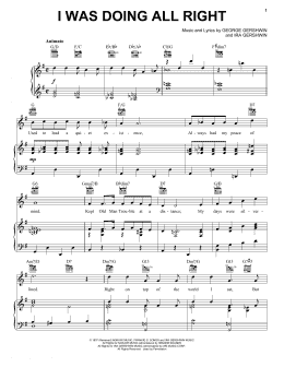 page one of I Was Doing All Right (Piano, Vocal & Guitar Chords (Right-Hand Melody))