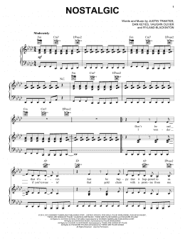 page one of Nostalgic (Piano, Vocal & Guitar Chords (Right-Hand Melody))