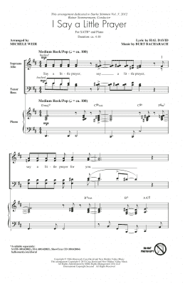 page one of I Say A Little Prayer (arr. Michele Weir) (SATB Choir)