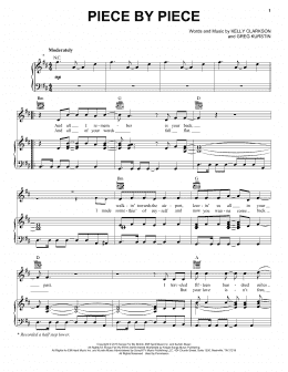 page one of Piece By Piece (Piano, Vocal & Guitar Chords (Right-Hand Melody))