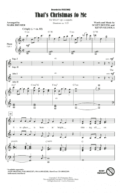 page one of That's Christmas To Me (arr. Mark Brymer) (Choir)