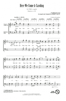 page one of Here We Come A-Caroling (TTBB Choir)