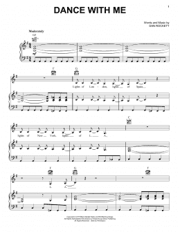 page one of Dance With Me (Piano, Vocal & Guitar Chords (Right-Hand Melody))