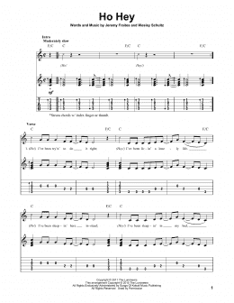 page one of Ho Hey (Solo Guitar)