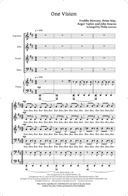 page one of One Vision (SATB Choir)