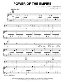 page one of Power Of The Empire (Piano, Vocal & Guitar Chords (Right-Hand Melody))