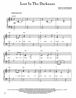 page one of Lost In The Darkness (Easy Piano)