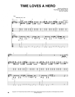 page one of Time Loves A Hero (Guitar Tab)