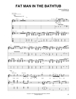 page one of Fat Man In The Bathtub (Guitar Tab)