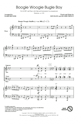 page one of Boogie Woogie Bugle Boy (arr. Mark Brymer) (SATB Choir)