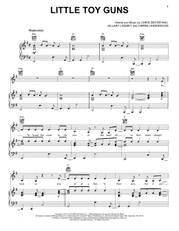 page one of Little Toy Guns (Piano, Vocal & Guitar Chords (Right-Hand Melody))