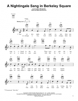 page one of A Nightingale Sang In Berkeley Square (Ukulele)
