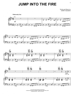 page one of Jump Into The Fire (Piano, Vocal & Guitar Chords (Right-Hand Melody))
