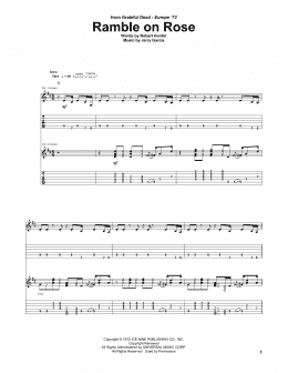 page one of Ramble On Rose (Guitar Tab)