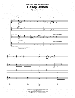 page one of Casey Jones (Guitar Tab)