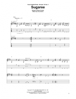 page one of Sugaree (Guitar Tab)