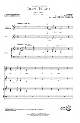 page one of Silent Night (adapt. Roger Emerson) (SSA Choir)