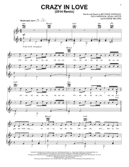 page one of Crazy In Love (Piano, Vocal & Guitar Chords (Right-Hand Melody))