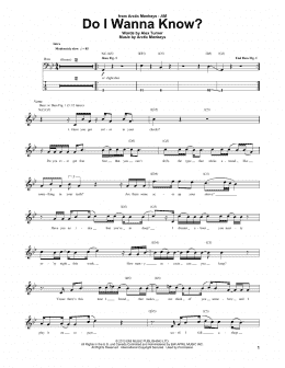 page one of Do I Wanna Know? (Bass Guitar Tab)