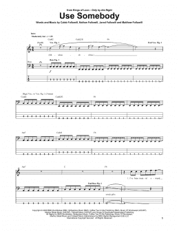page one of Use Somebody (Bass Guitar Tab)