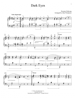 page one of Dark Eyes (Educational Piano)