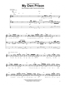 page one of My Own Prison (Bass Guitar Tab)