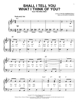 page one of Shall I Tell You What I Think Of You? (Easy Piano)